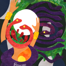 Barega Saxophone Quartet Three Serpents #1 Three Serpents. Megan Crocombe Illustration