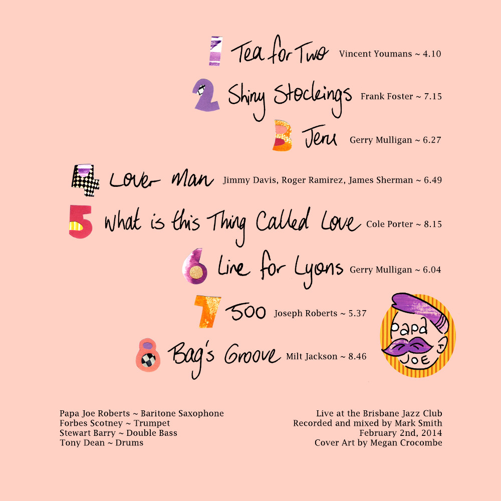 Papa Joe Quartet Album Back Cover